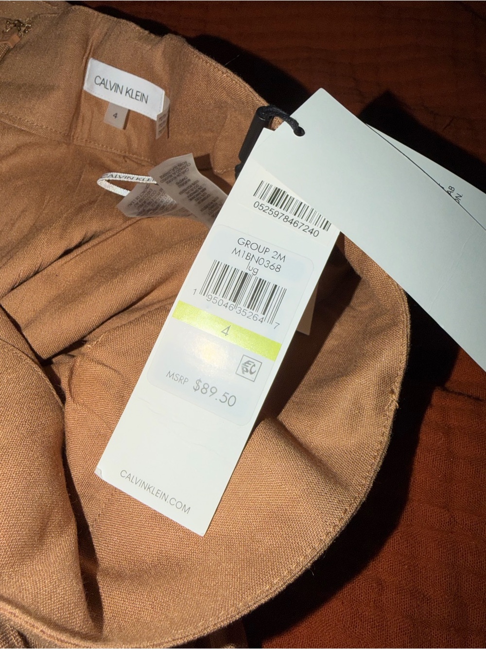 Calvin Klein Camel/Tan Casual Skirt - Picture 3 of 4